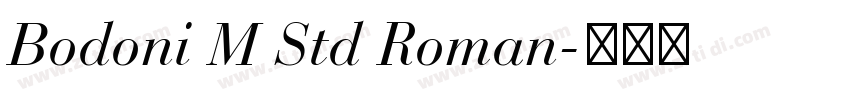 Bodoni M Std Roman字体转换